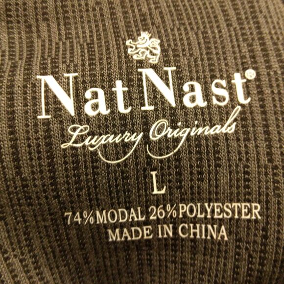 Nat Nast polo shirt mens L Large Gray short sleeve luxury originals - Picture 6 of 7